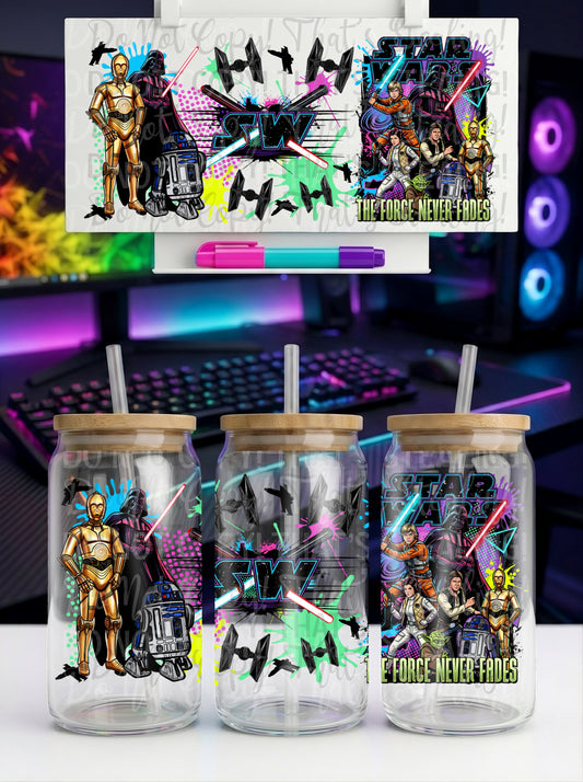 SW The Force Never Fades 16 oz Glass Wrap