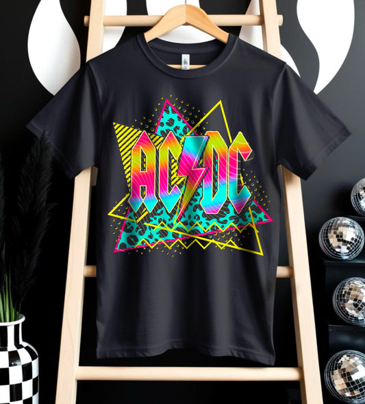 ACDC Neon DTF Prints