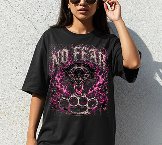 No Fear (Halftone For Black Fabric Only) DTF Print