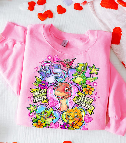 Dino Love Valentines DTF Prints