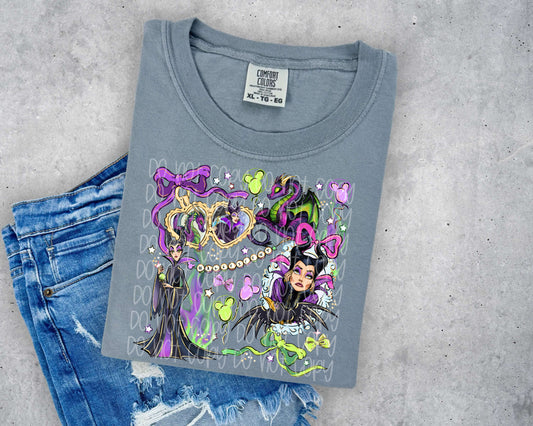 Maleficent Locket DTF Print