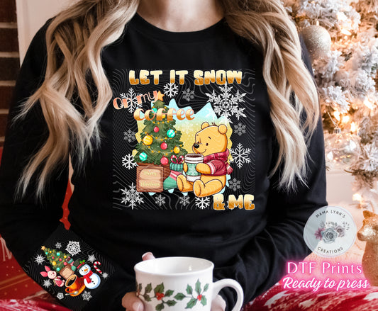 Let It Snow Pooh DTF Print