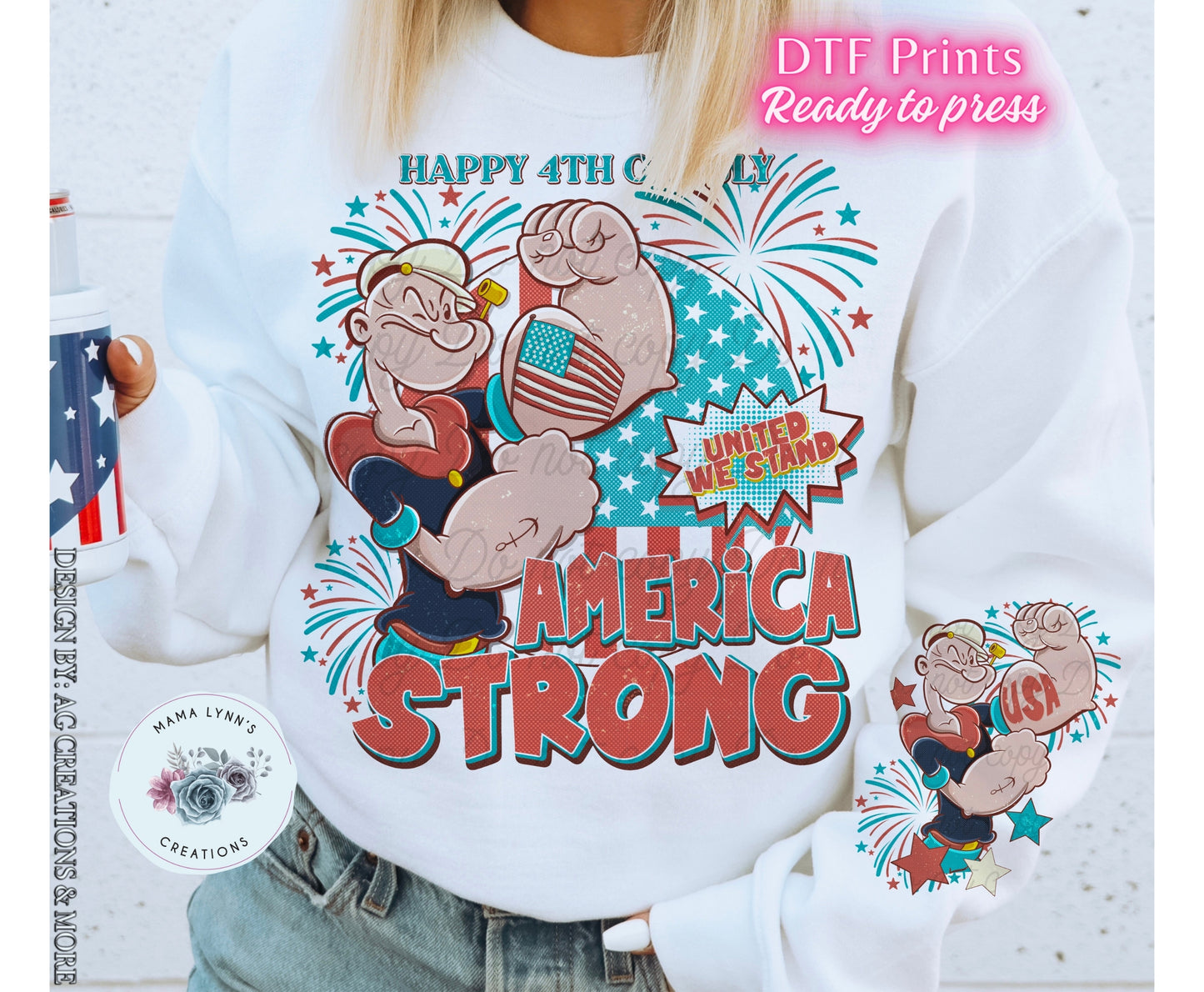 America Strong DTF Print