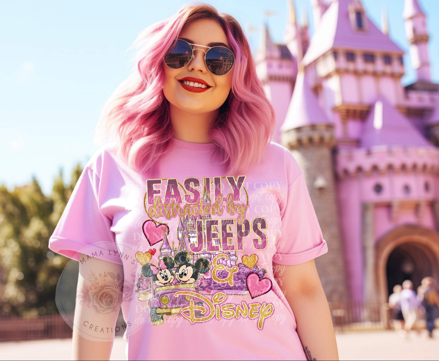 Easily Distracted By Jeeps & Dland DTF Print