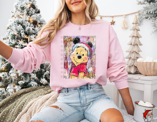 Christmas Pooh DTF Print