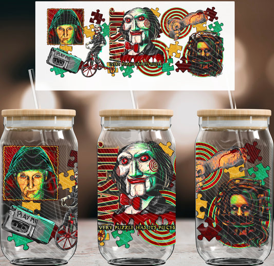 Jigsaw 16 oz Glass Can Wraps