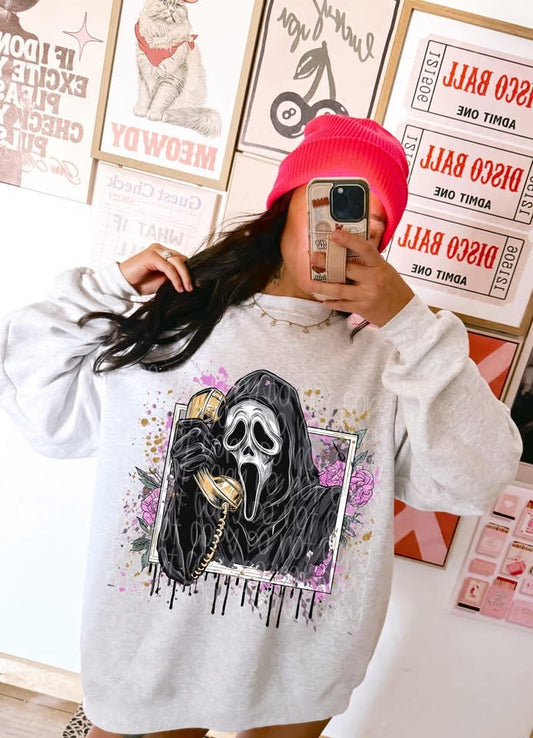 Floral Ghostface DTF Prints