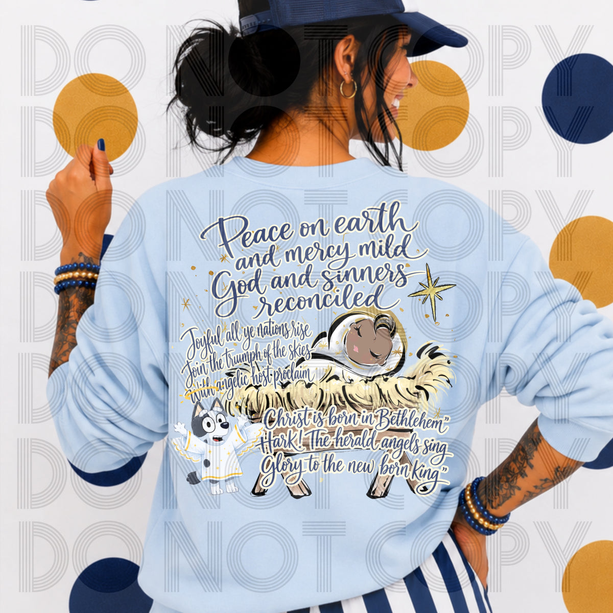 Hark The Herald Angels Sing (Front & Back) DTF Print