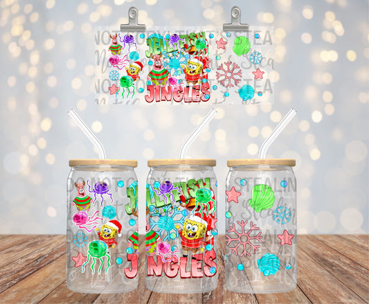 Jellyfish Jingles 16 oz Glass Wraps