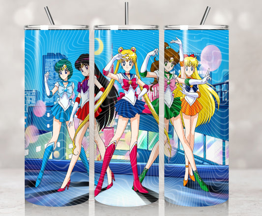 Sailor Moon Friends Cityscape