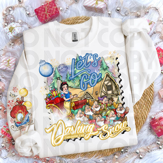 Dashing Through The Snow (Snow White) DTF Print