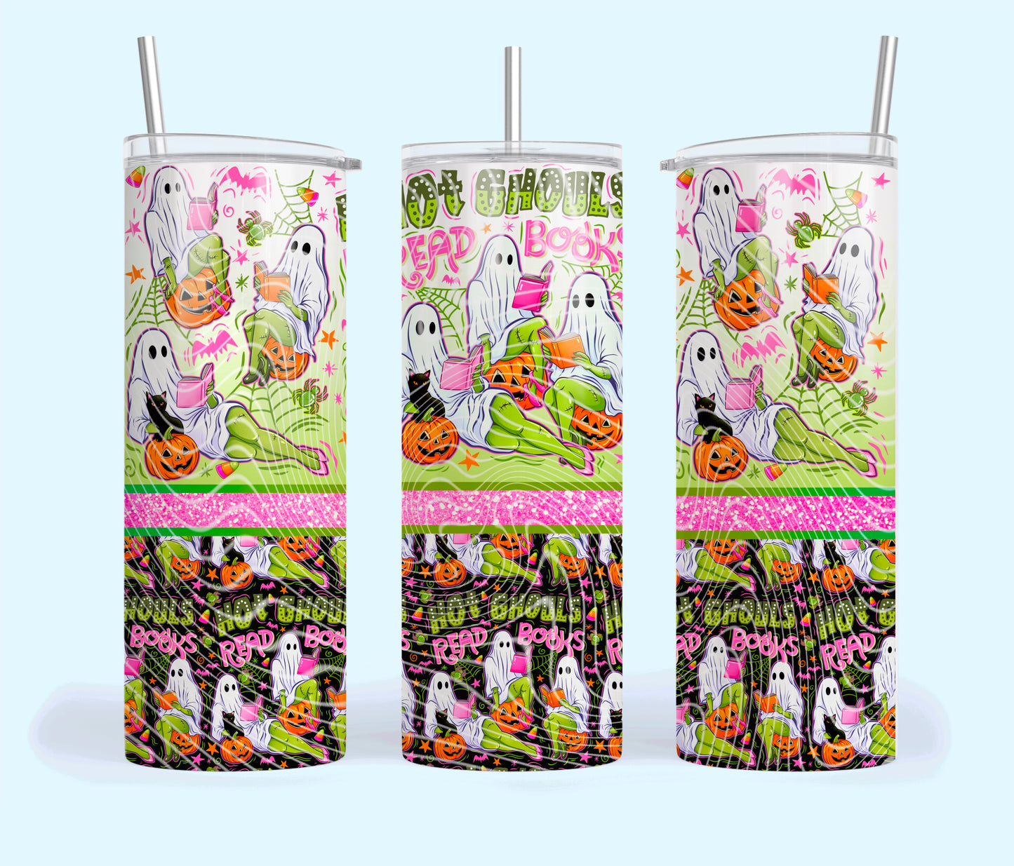 Hot Ghouls Read Books (Style 1) Tumbler Wrap