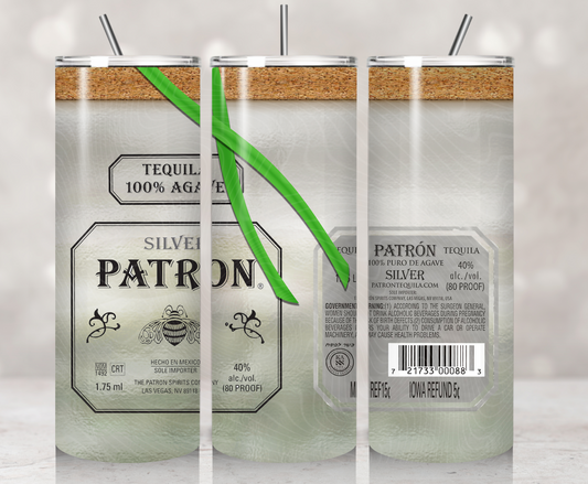 Silver Patron Tumbler Wrap
