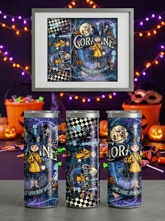 Coraline Some Doors Open Both Ways Tumbler Wrap
