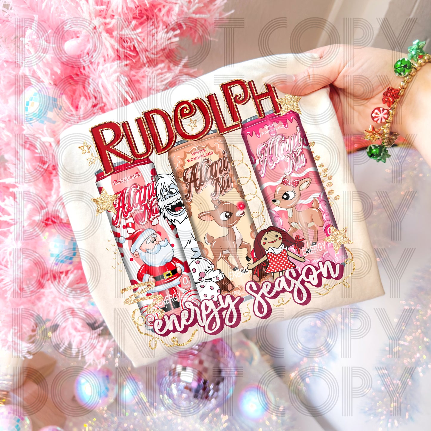 Rudolph Energy Season  DTF Print
