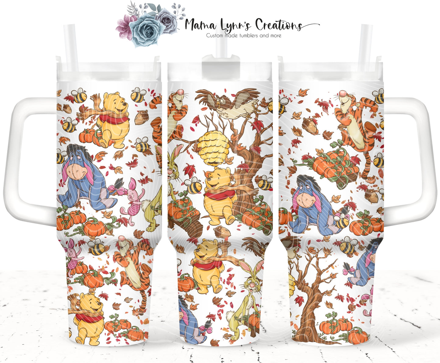 Pooh Fall 40 Oz Print