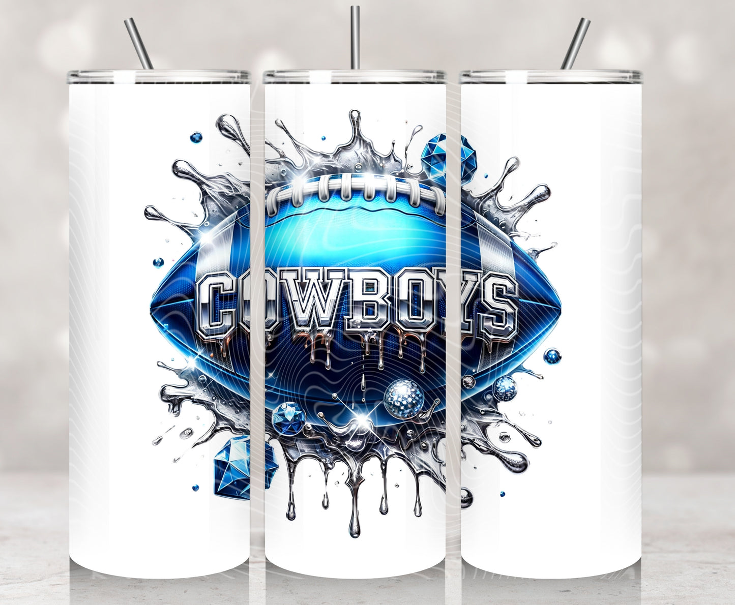 3D Cowboy Football Splash