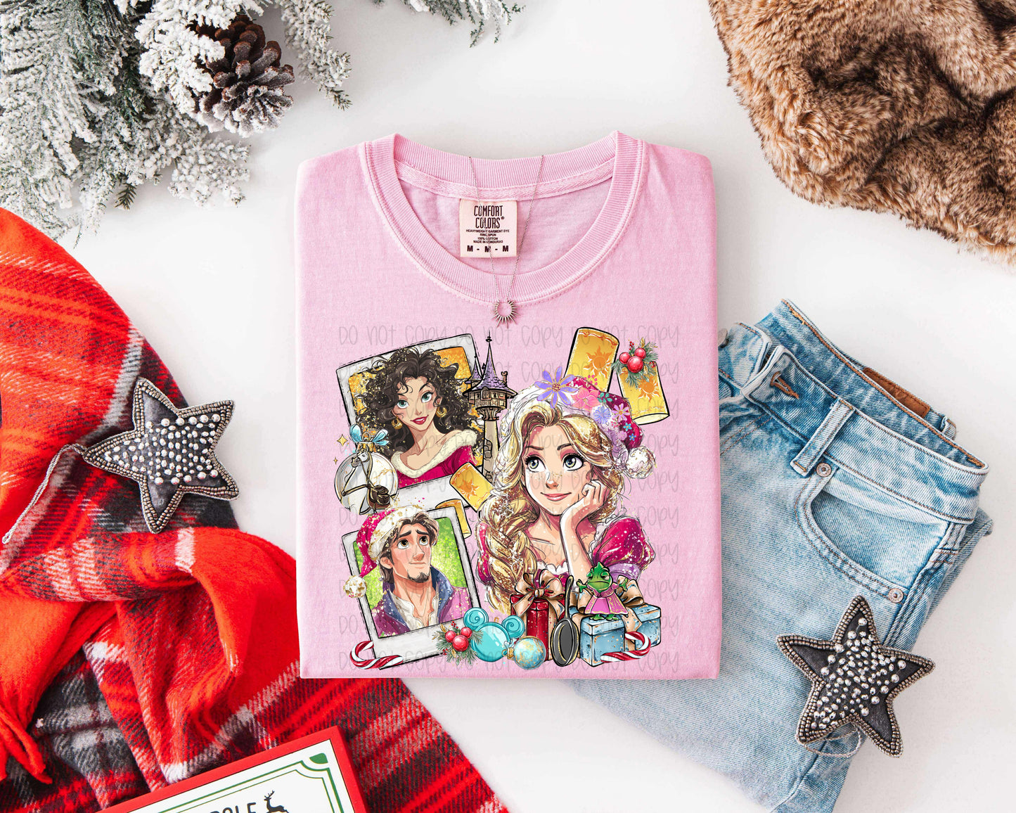 Christmas Princess R Polaroid DTF Print