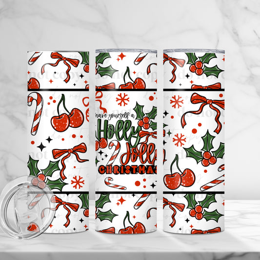 Have Yourself A Holly Jolly Christmas Tumbler Wrap