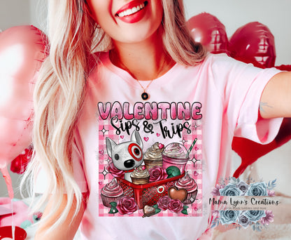 Sips N Trips Valentine Htv Transfer