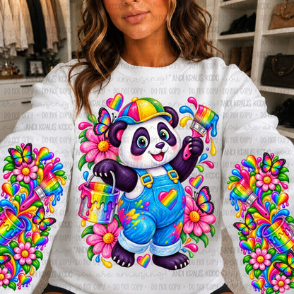 LFrank Painter Panda DTF Print