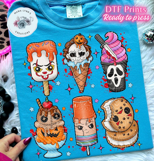 Horror Ice Cream DTF Print