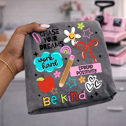 Work Hard Be Kind DTF Print