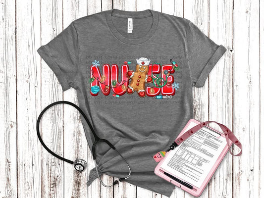 Nurse Gingerbread DTF Prints