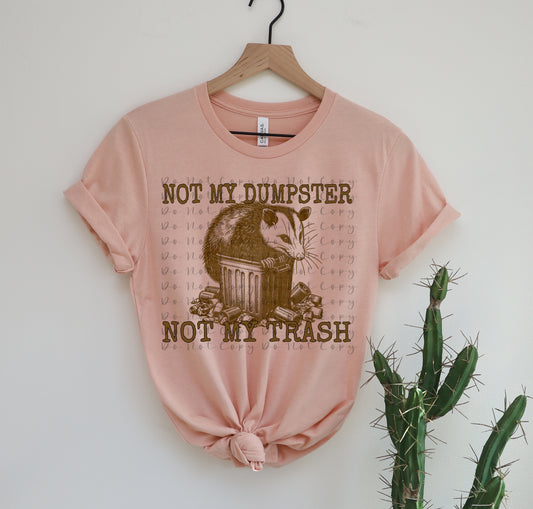 Not My Dumpster Not My Trash DTF Print