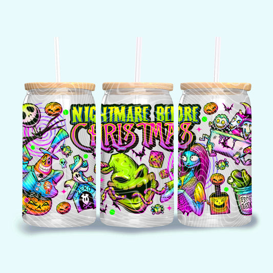Christmas Nightmare 16 oz Glass Wraps