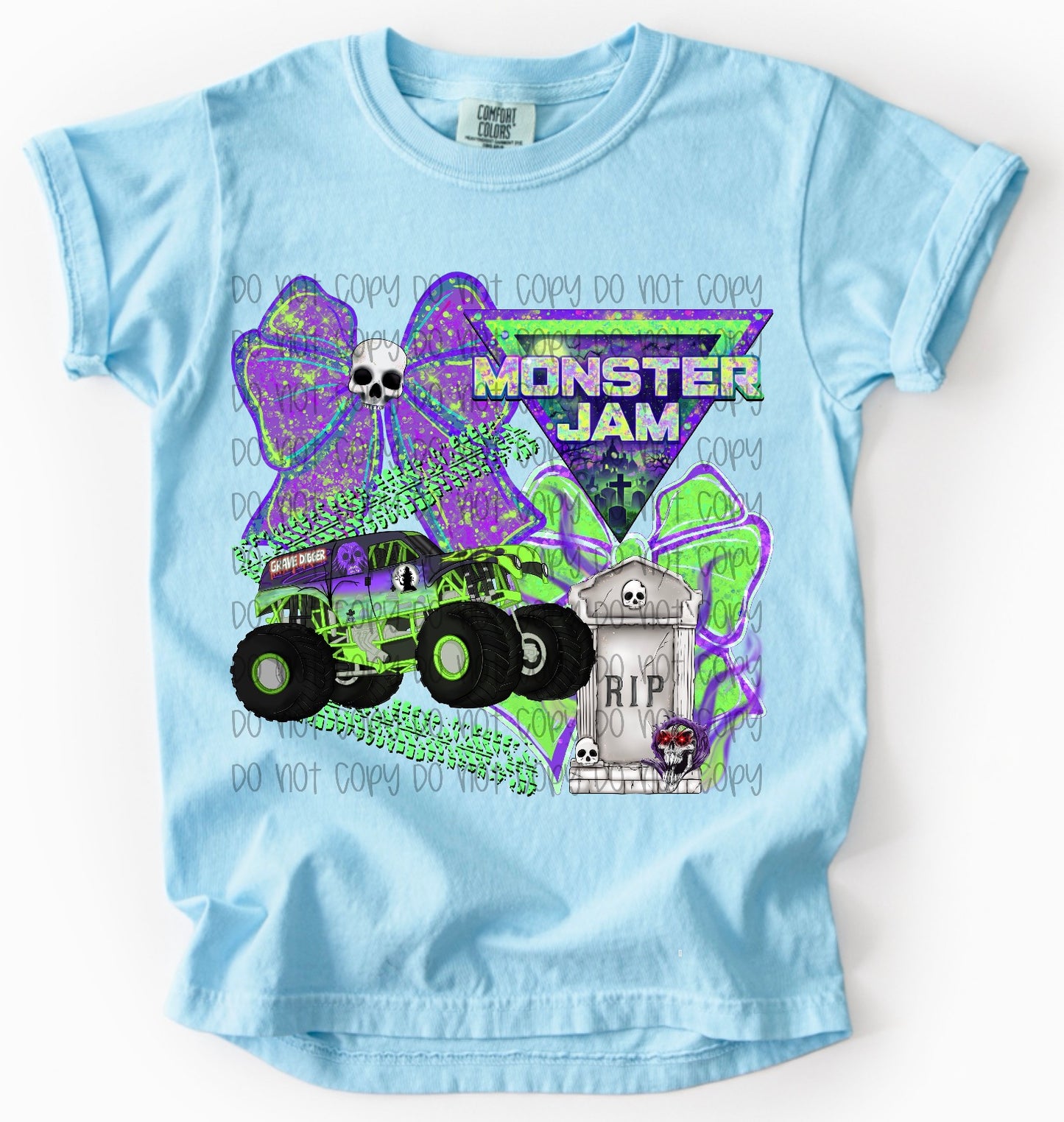 MJ Grave Digger Bow DTF Print