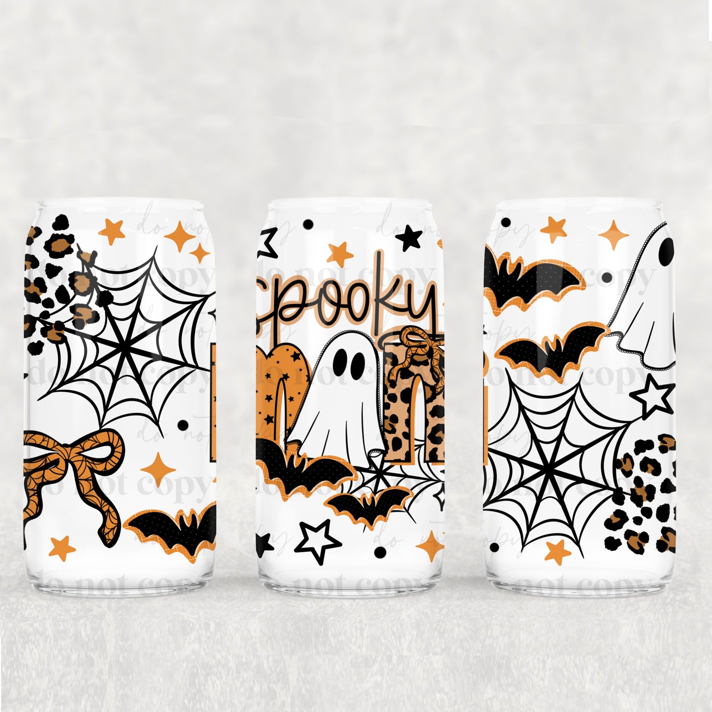Spooky Mini 16 oz Glass Wrap