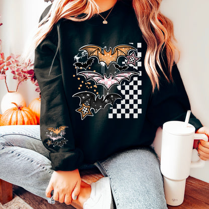 Grunge Patterned Bats DTF Prints