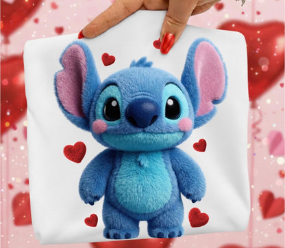 Realistic Stitch Hearts (3D Design) DTF Prints