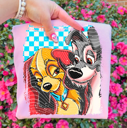 Lady & Tramp Selfie DTF Prints