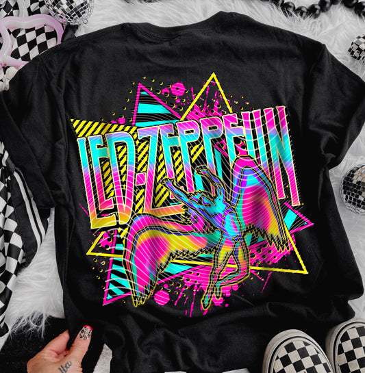 Led Zeppelin Neon DTF Prints