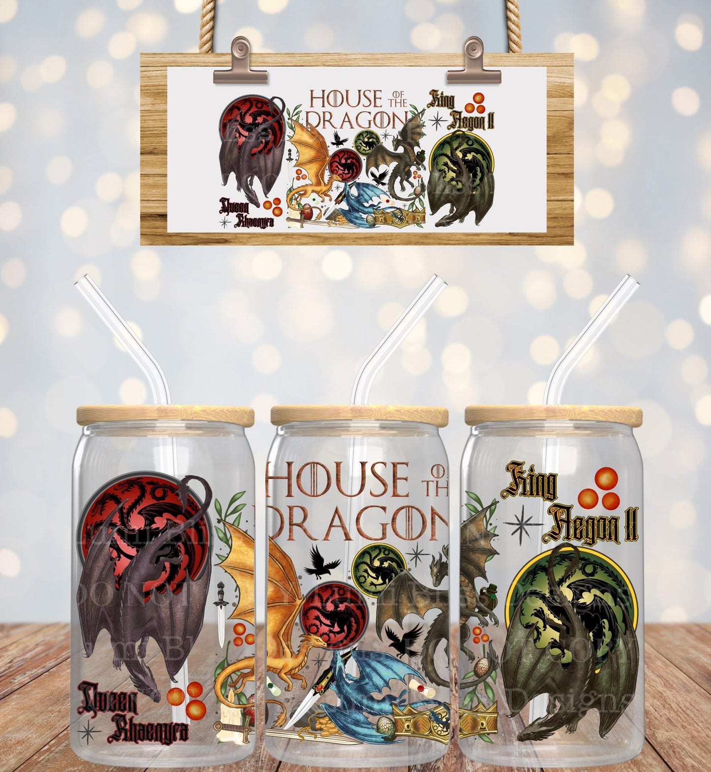House Of The Dragon 16 oz Glass Wrap