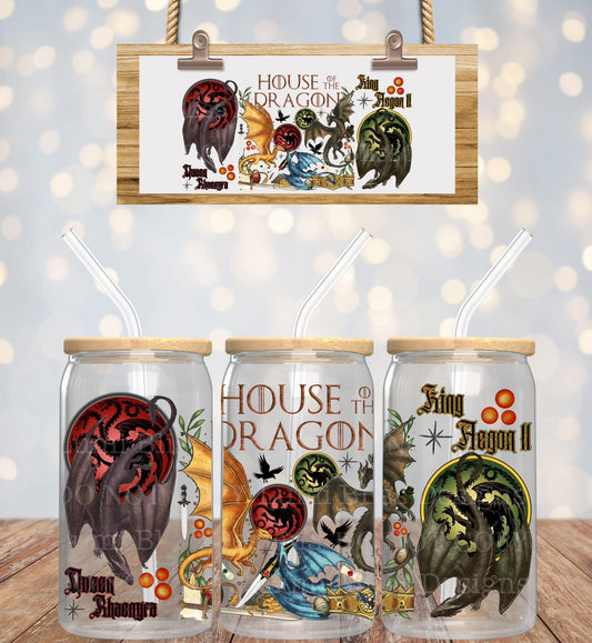 House Of The Dragon 16 oz Glass Wrap