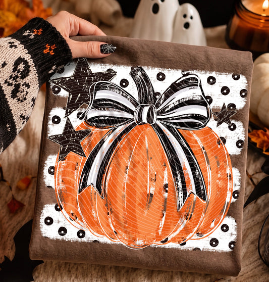 Fall White Pumpkin DTF Print