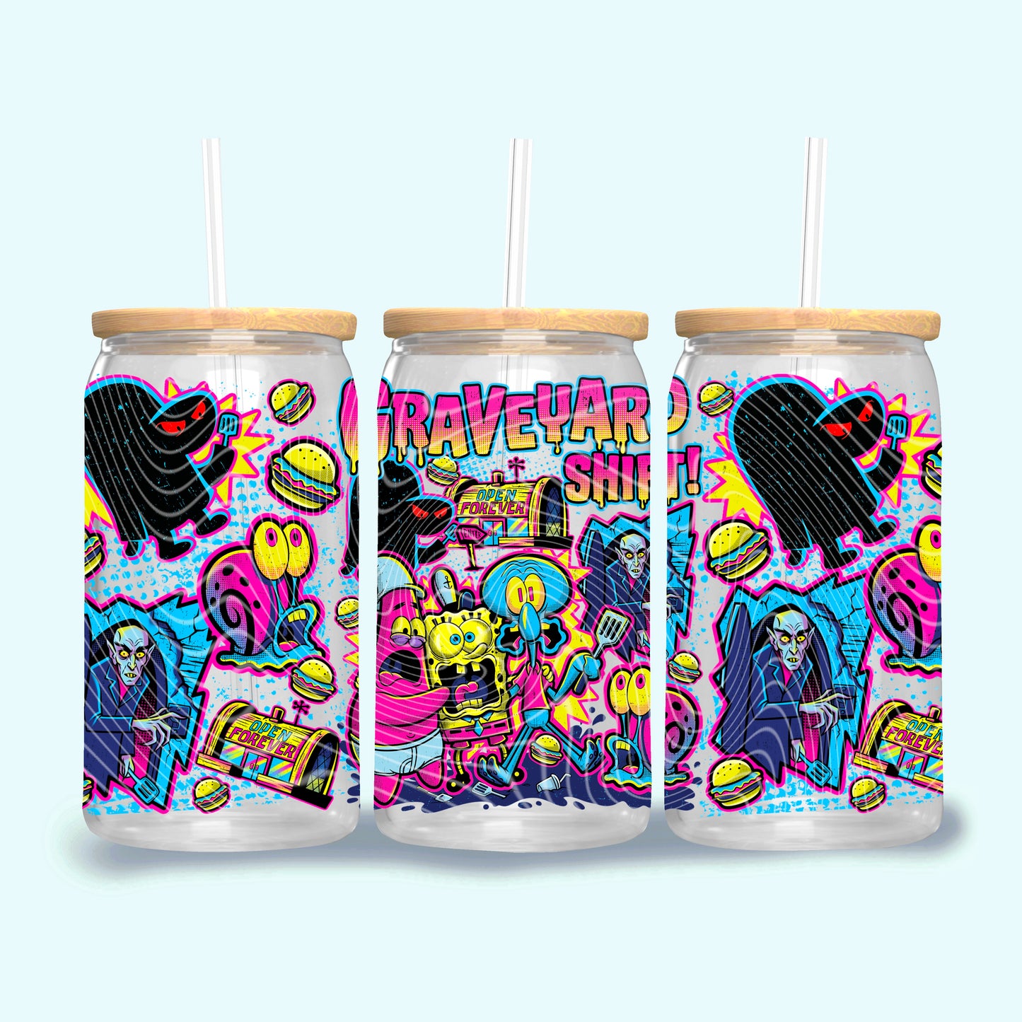 Graveyard Shift 16 oz Glass Wrap