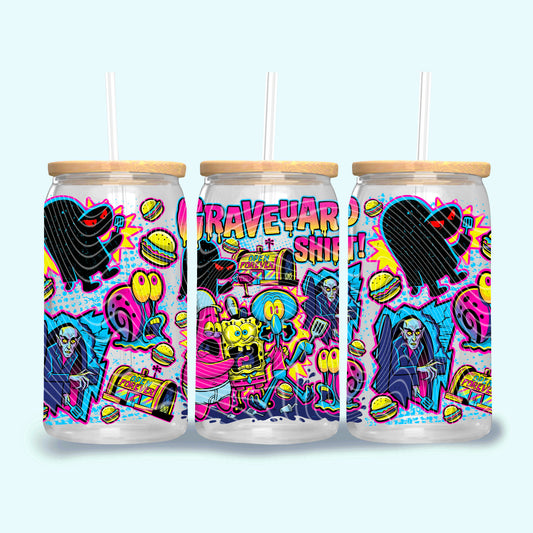 Graveyard Shift 16 oz Glass Wrap