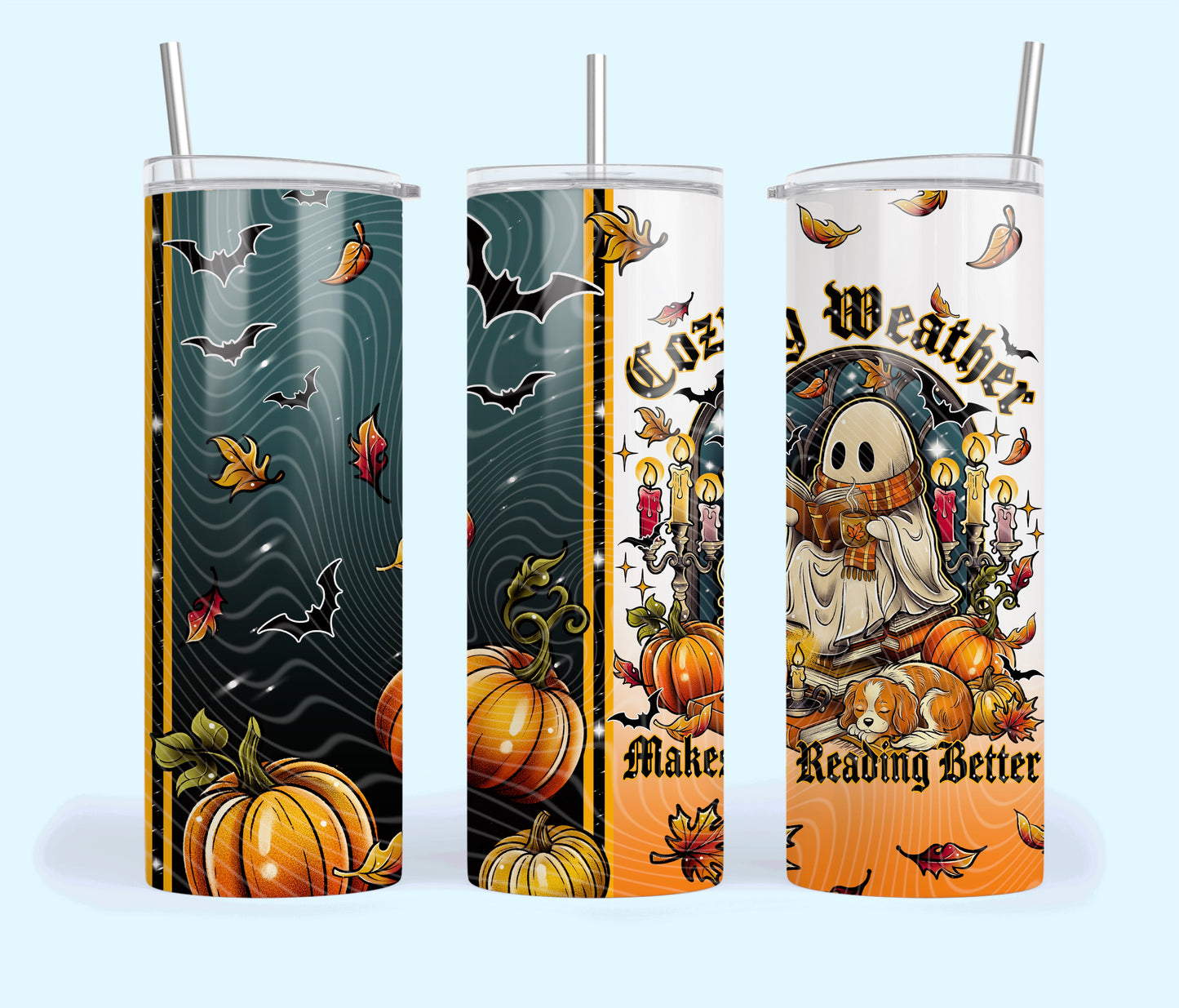 Cozy Weather Makes Reading Better Tumbler Wrap