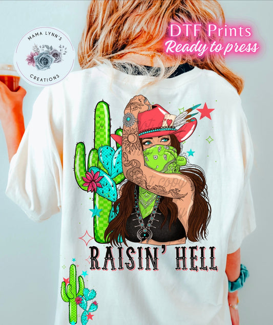 Raising Hell DTF Print