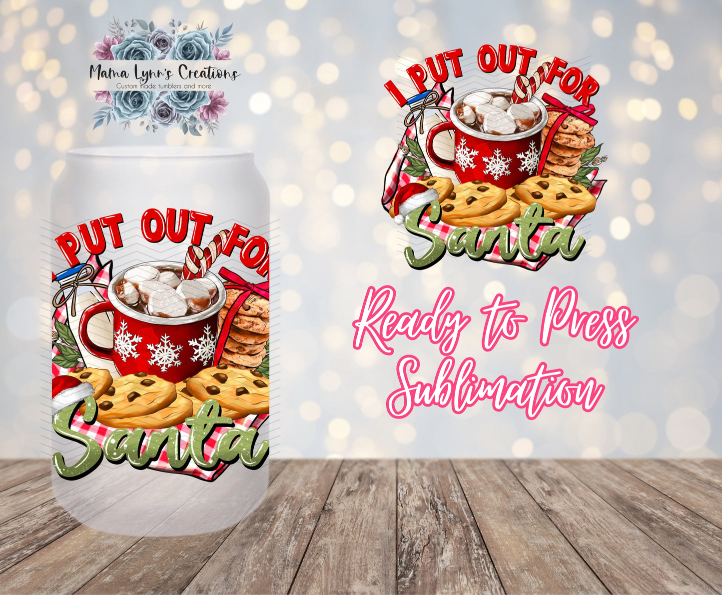 Christmas I Put Out For Santa 16 oz Glass Can prints