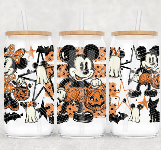 Vintage Halloween Mouse 16 oz Glass Wrap