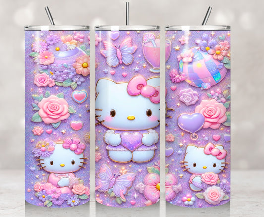 3D Pastel Bling Kitty