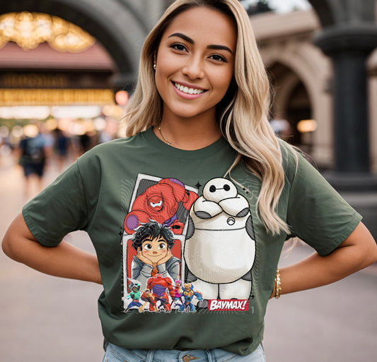 Polaroid Style BayMax DTF Print