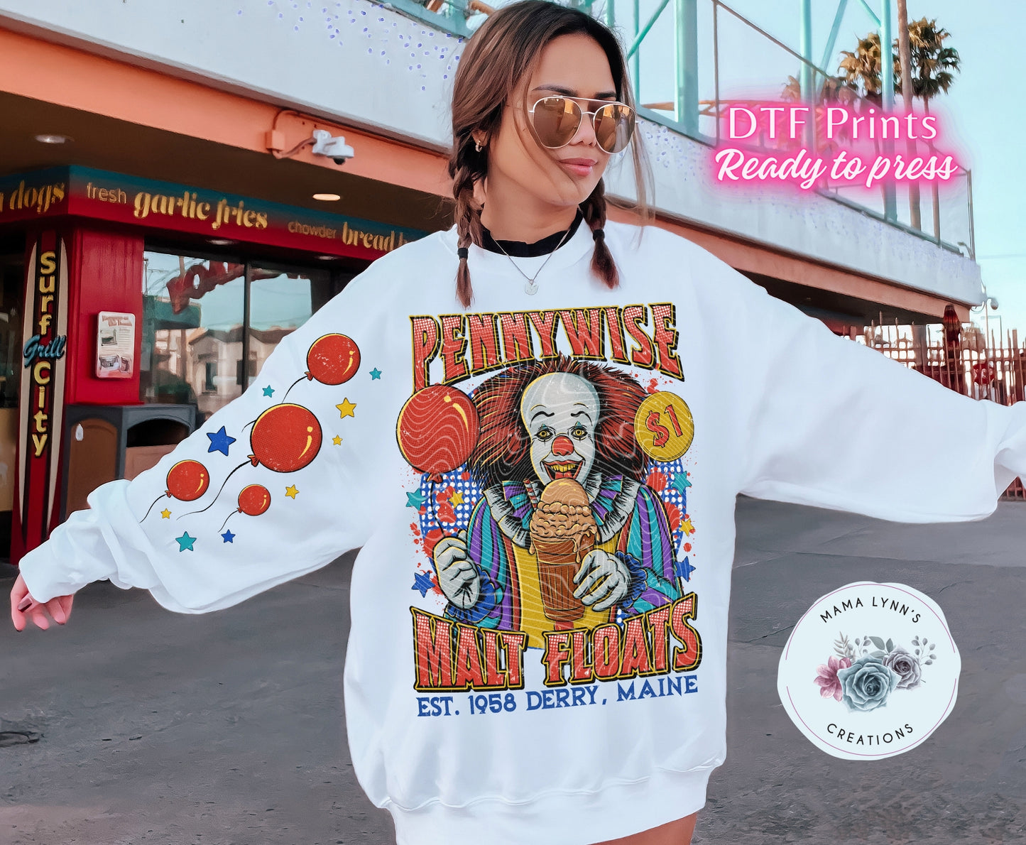 Pennywise Malt Floats DTF Print