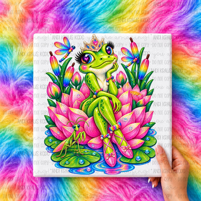 LFrank Frog Princess DTF Print