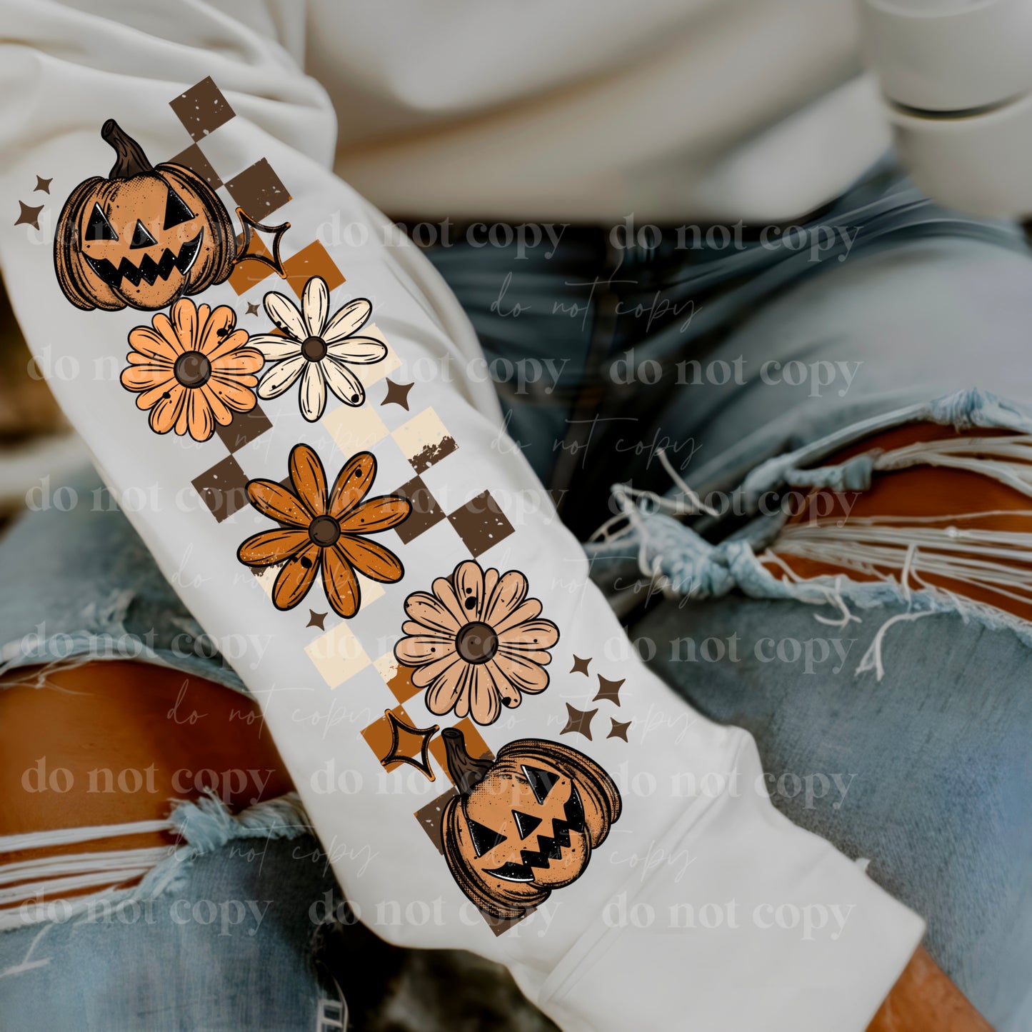Pumpkin Florals DTF Prints